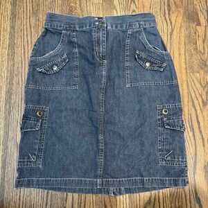 90s Vintage Studio West denim cargo skirt size medium
